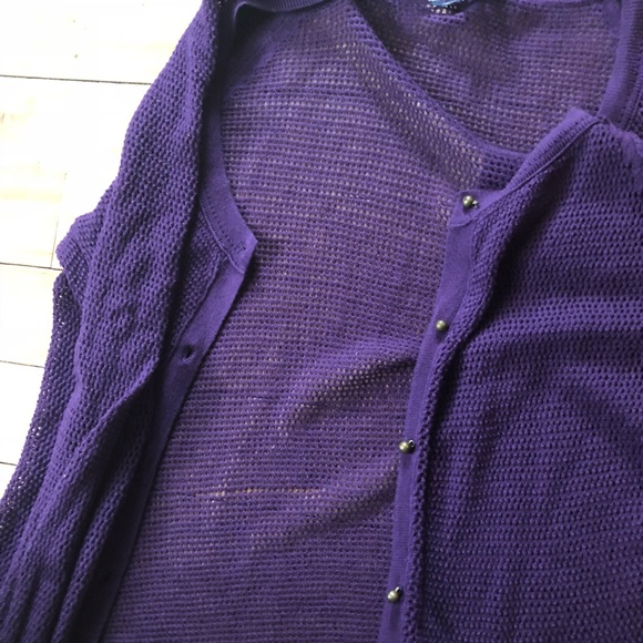 Knit Purple American Eagle Sweater - Picture 5 of 5